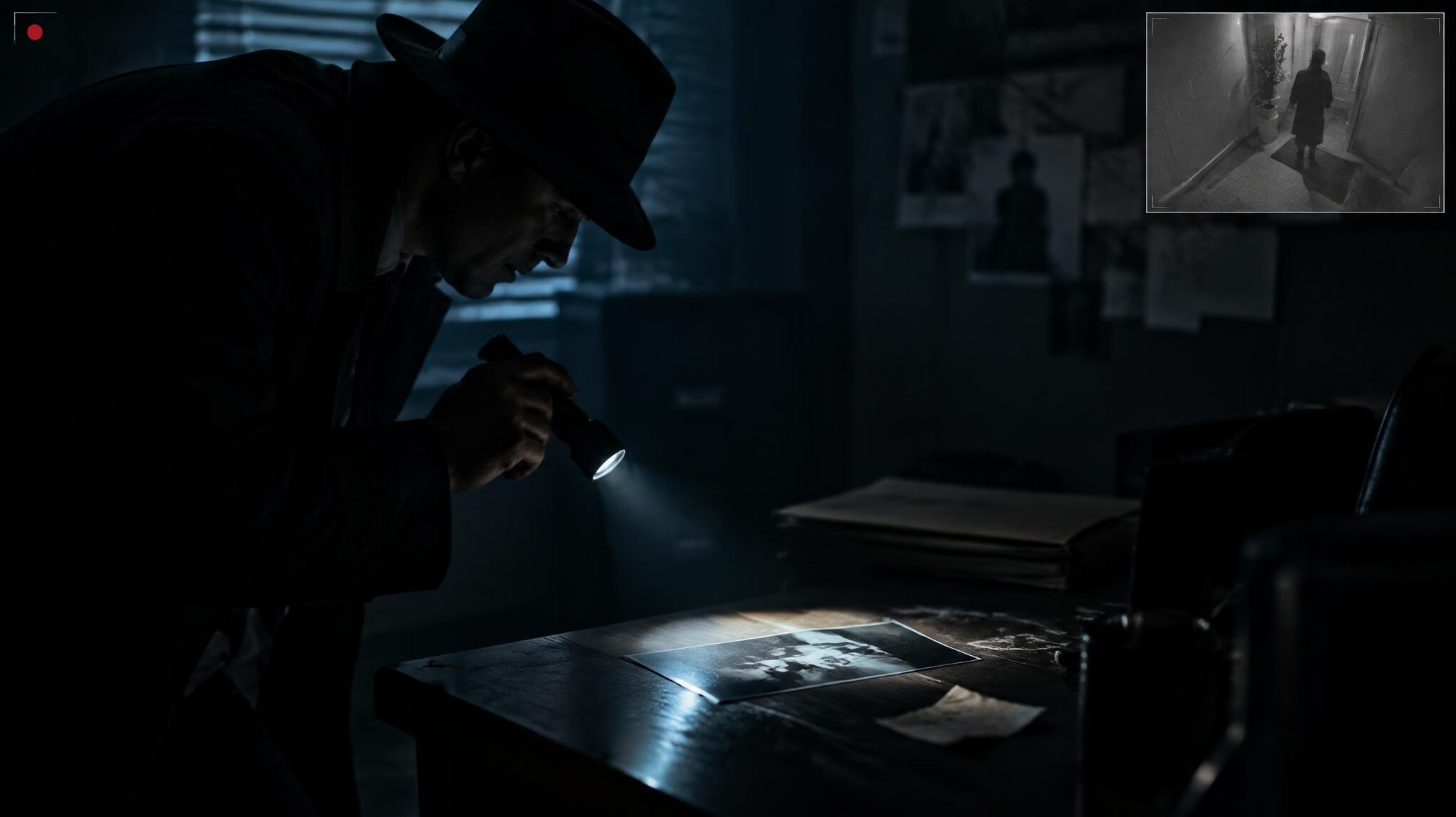private investigator in shadows