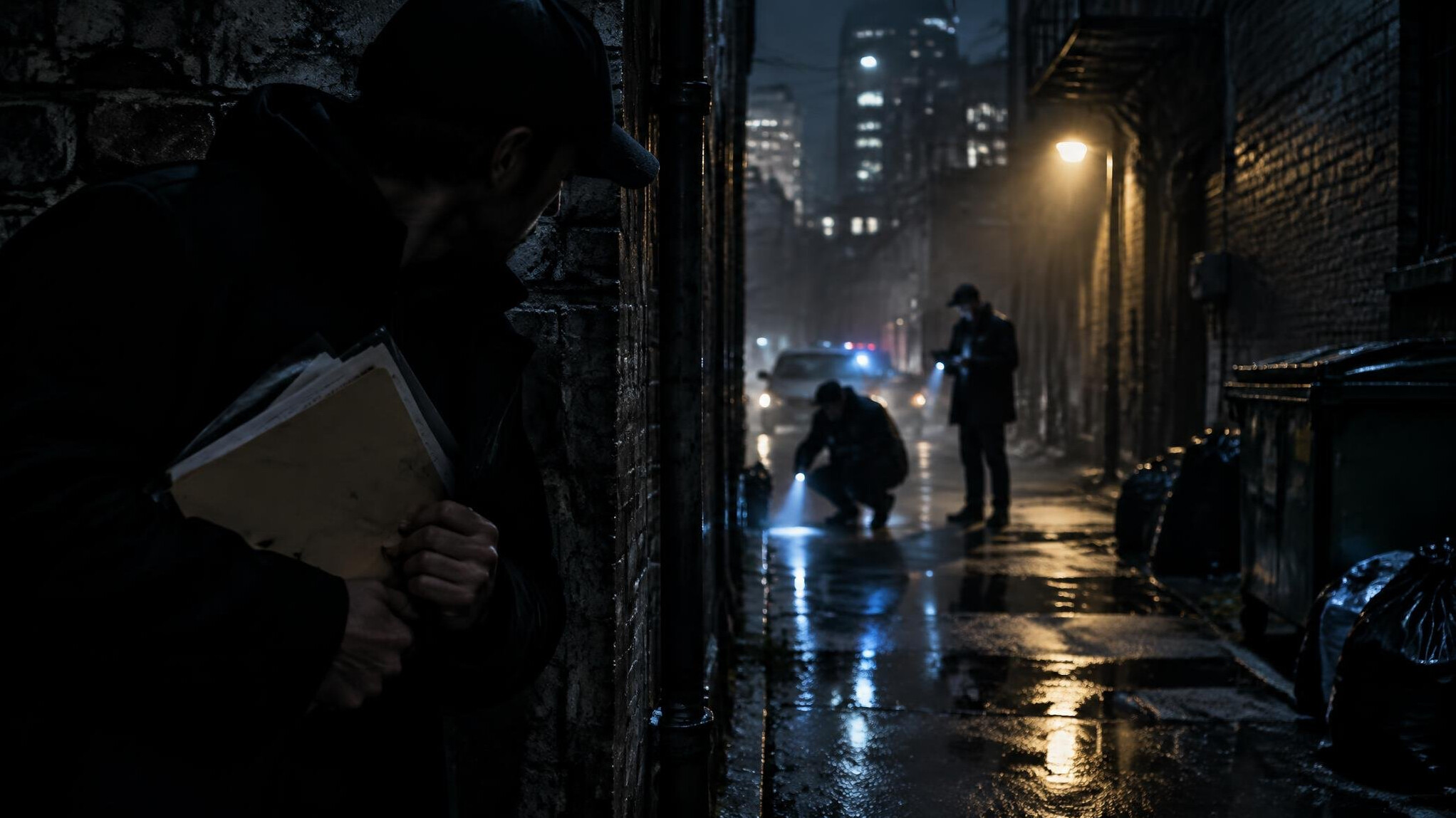 shadowy figure in alley