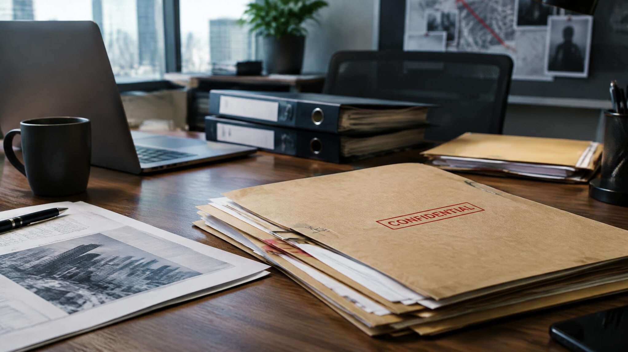 business documents on desk