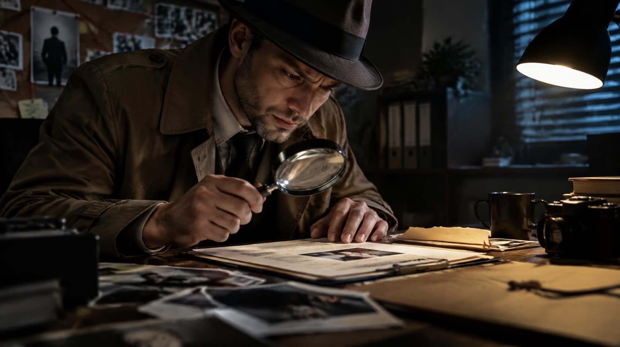 detective investigating personal case