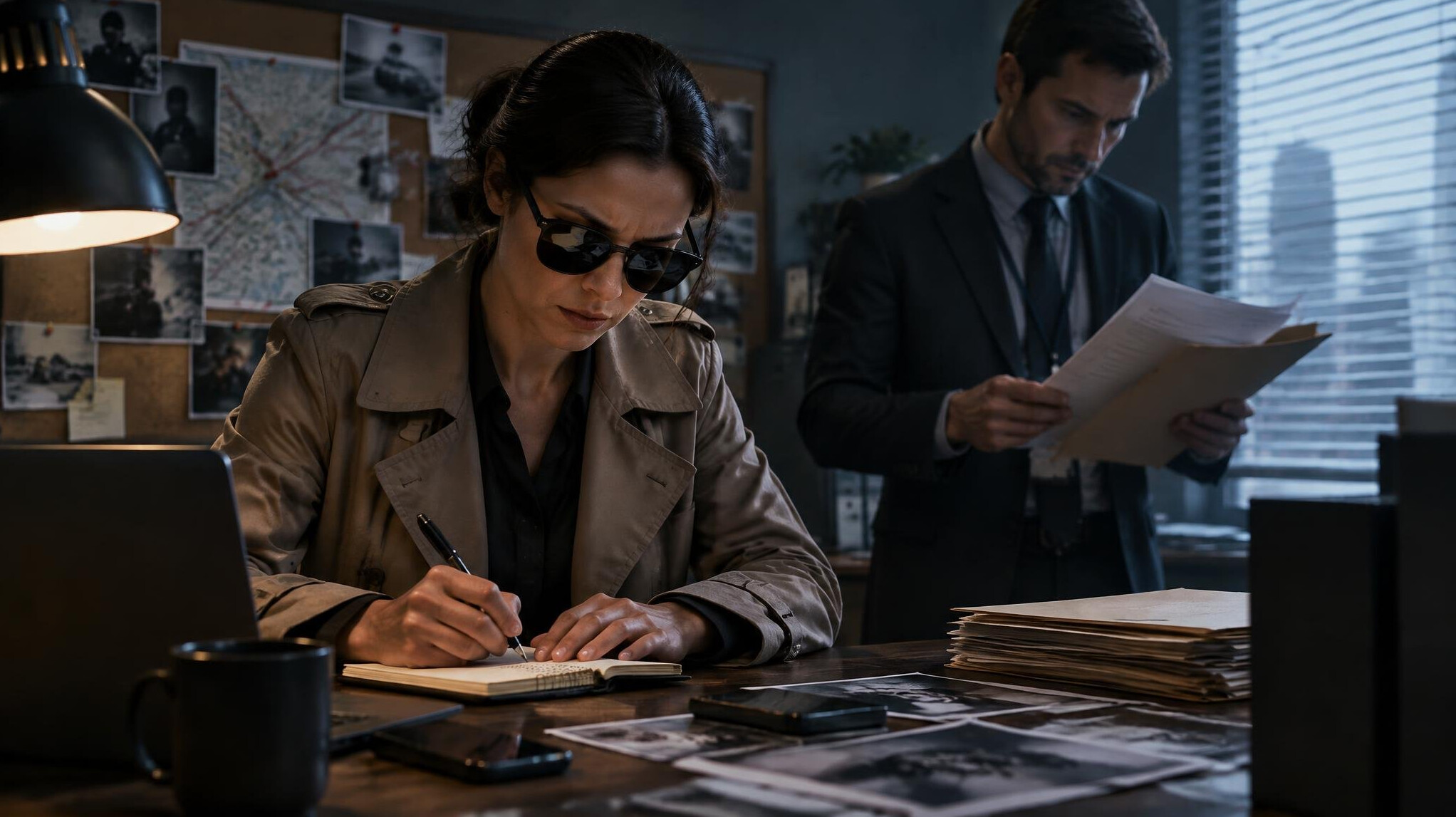detective taking notes